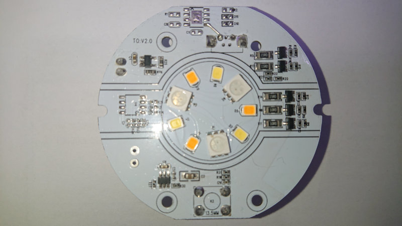Bottom View LED Layout